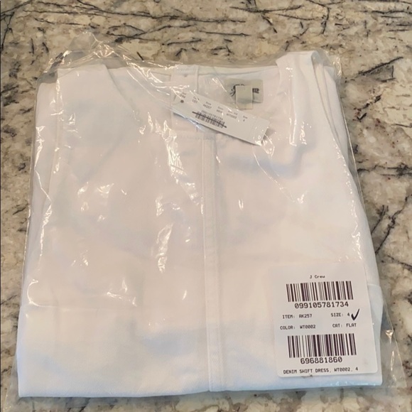 J. Crew Denim Shift Dress AK257 White - Picture 4 of 4